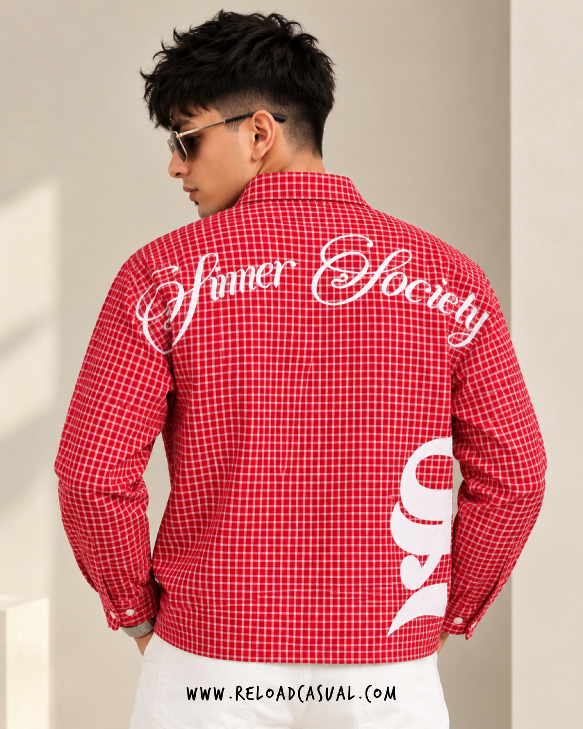 Saint Club Check Boxy Zip Shirt