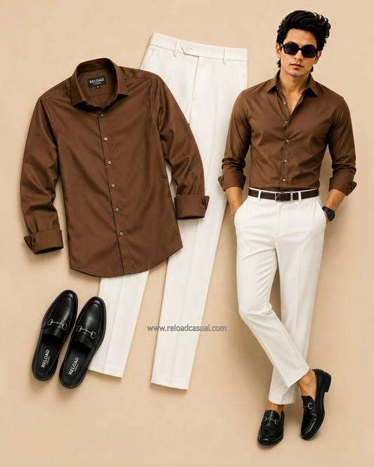 Prime Plain Men’s Shirt + Men’s Waist Adjustable Pants