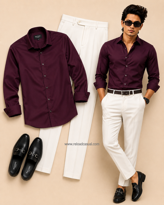 Prime Plain Men’s Shirt + Men’s Waist Adjustable Pants.