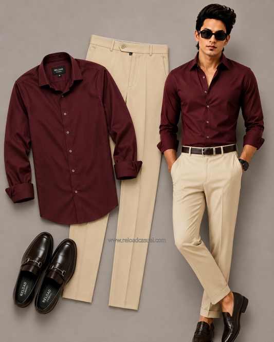 Prime Plain Men’s Shirt + Men’s Waist Adjustable Pants