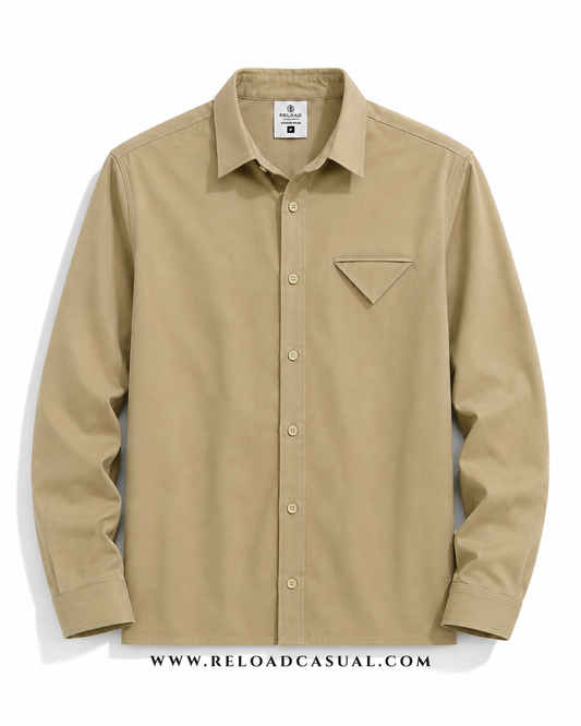 Single Flap Pocket Boxy Fit Shirt
