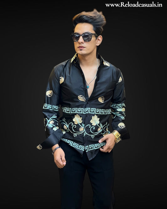 Opulence Crest Ornate Embroidered Shirt