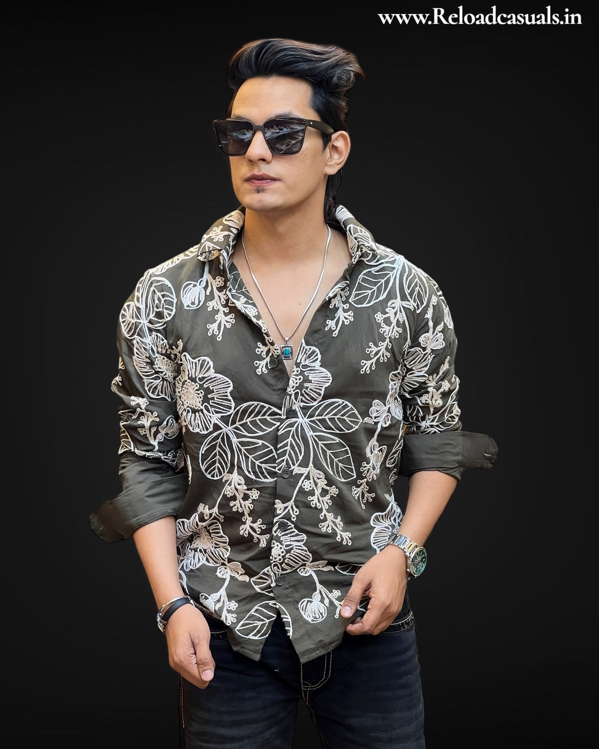 Ethereal Leaf Designer Shirt