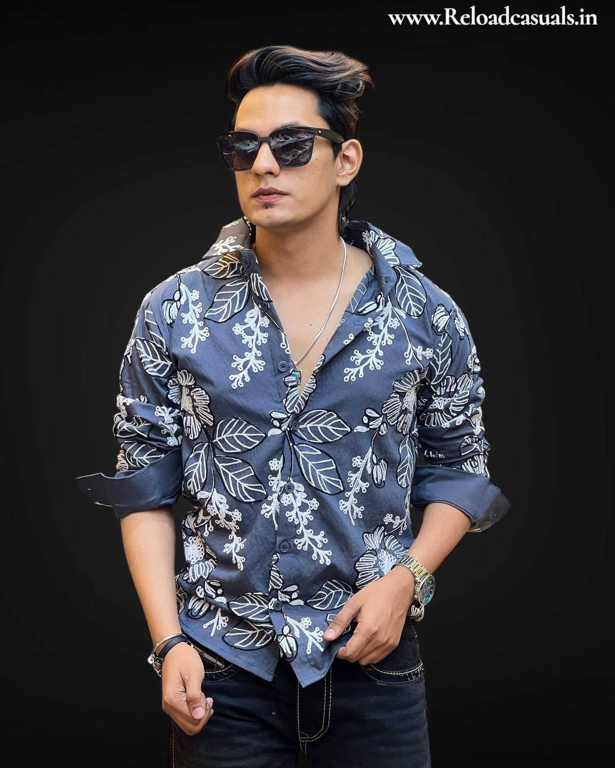 Ethereal Leaf Designer Shirt