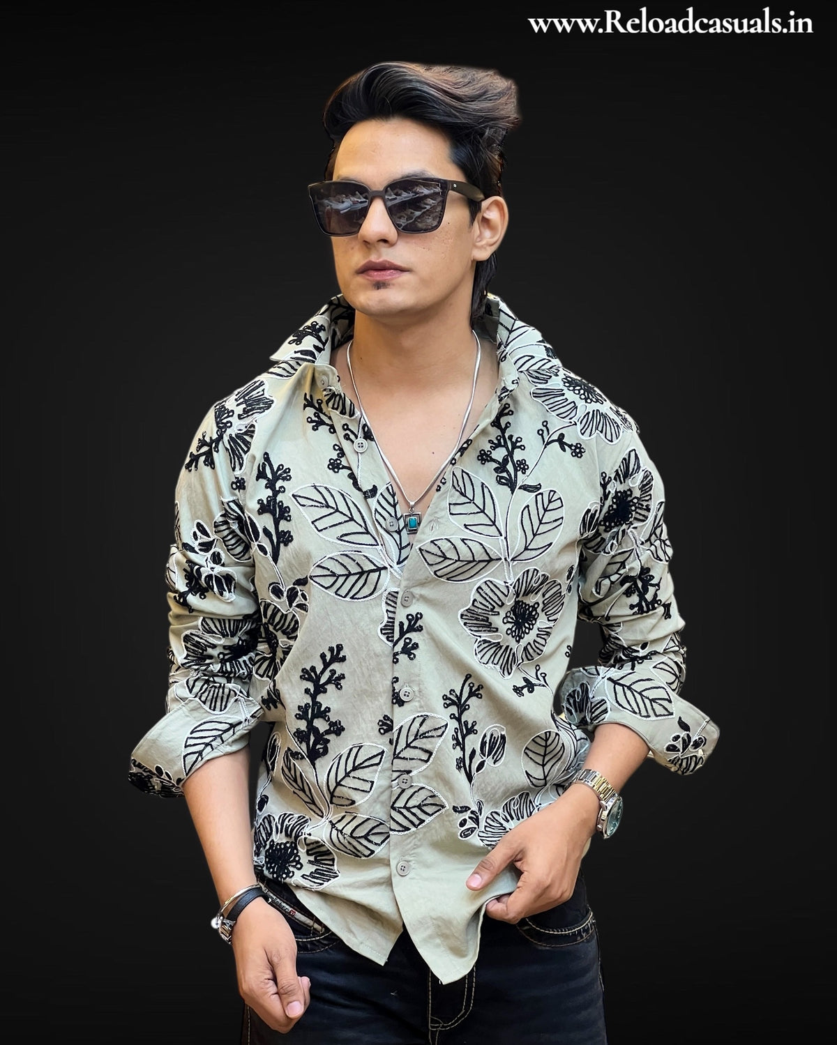 Ethereal Leaf Designer Shirt