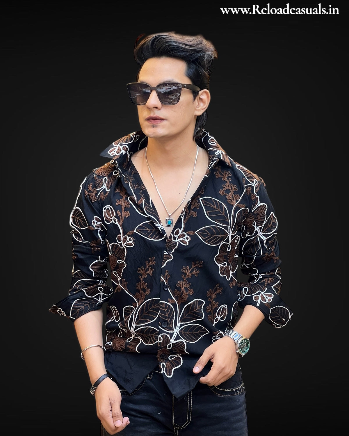 Ethereal Leaf Designer Shirt