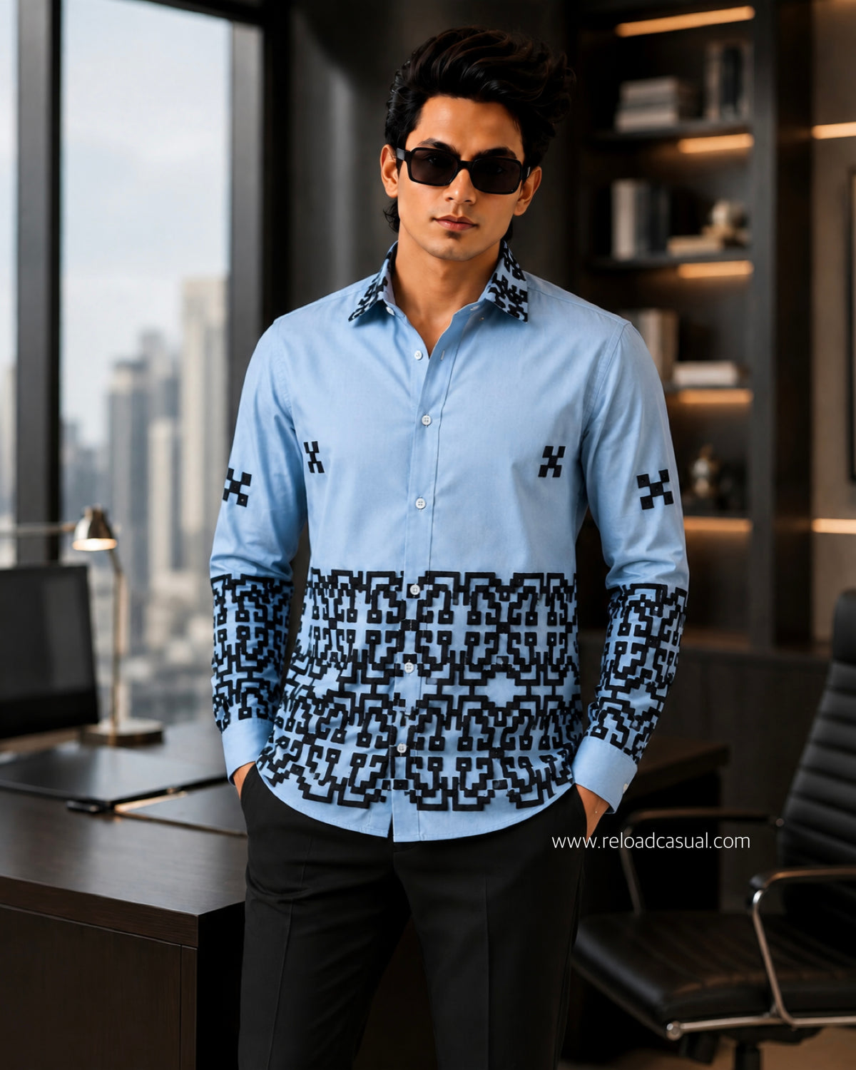 Regal Thread Maze Linen Shirt