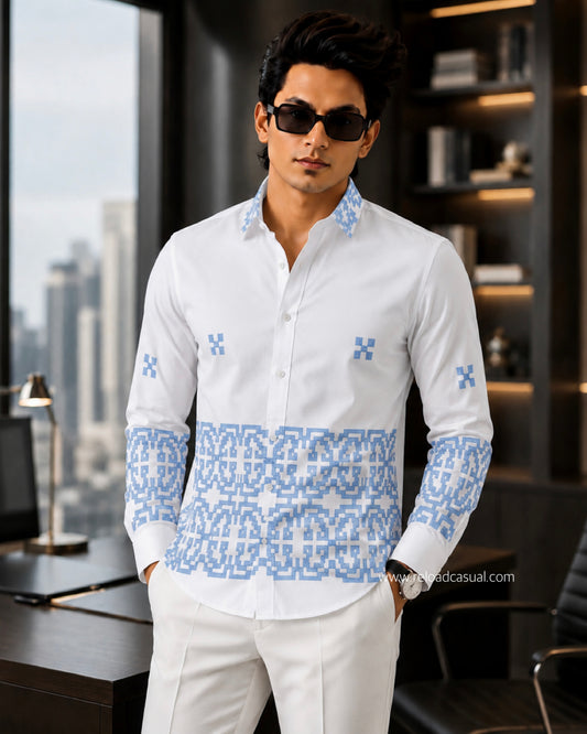 Regal Thread Maze Linen Shirt