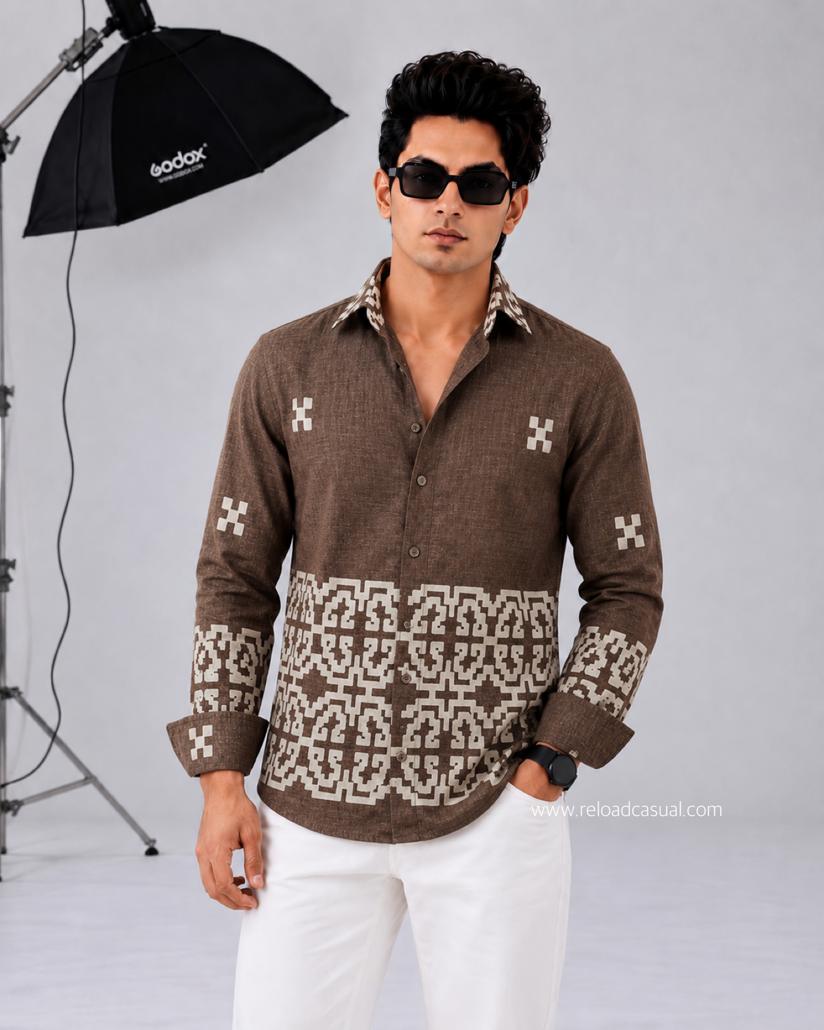 Regal Thread Maze Linen Shirt