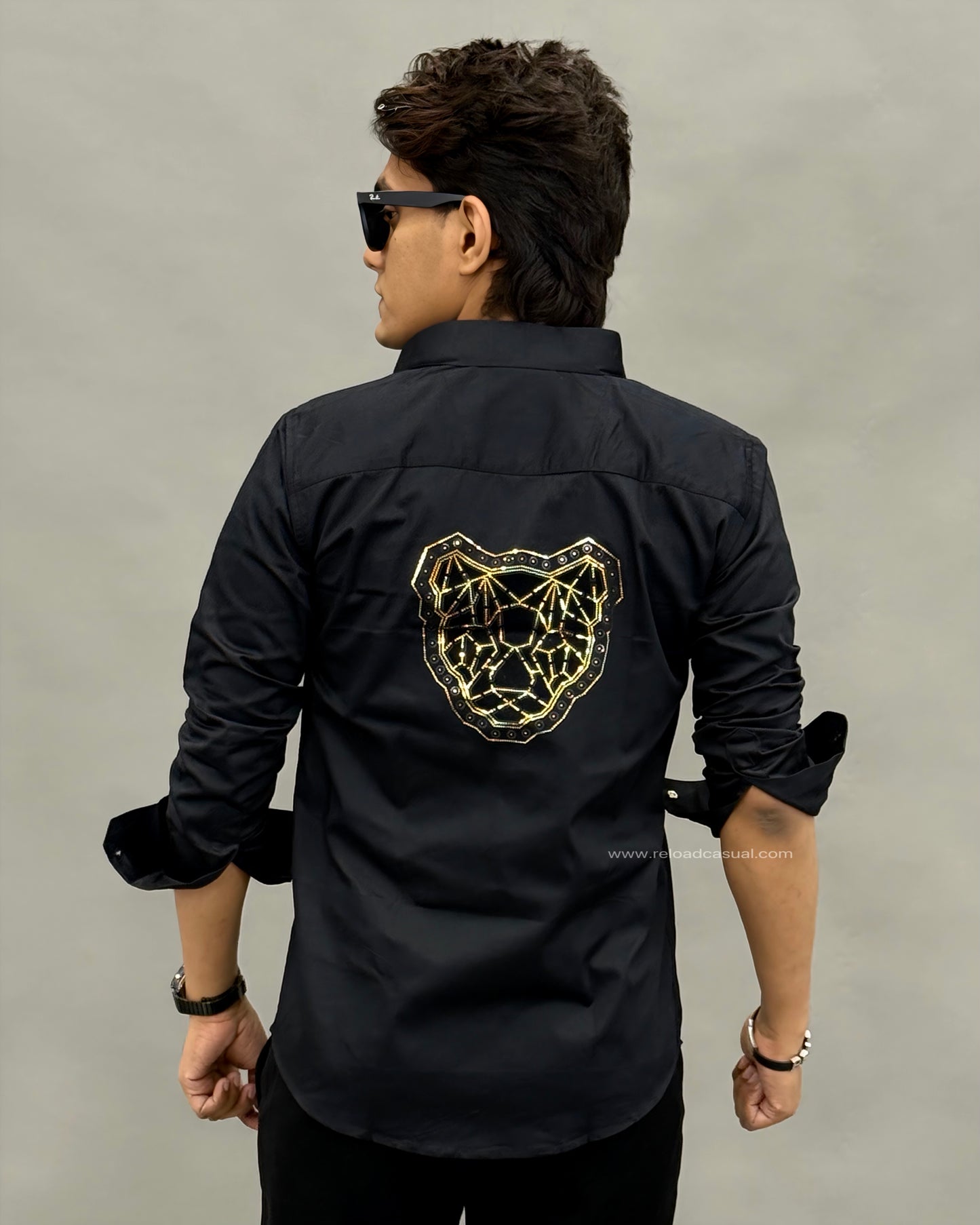 Panthar Crystal Conture Shirt