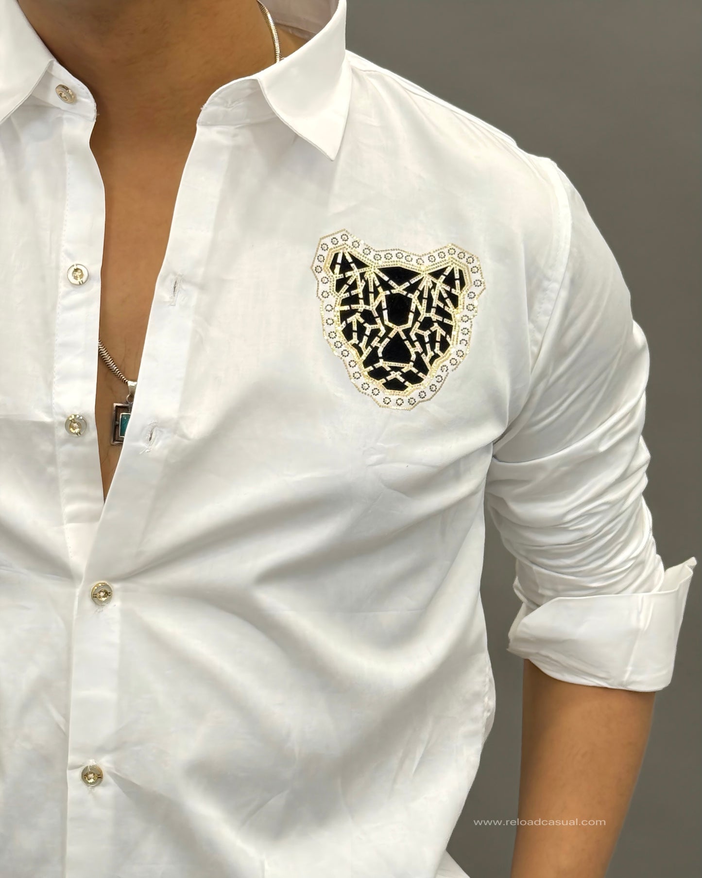 Panthar Crystal Conture Shirt