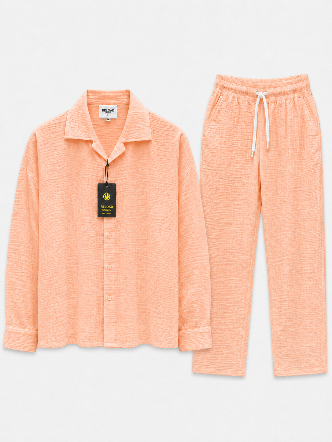 Men`s Summer Boxy Fit Waffle Tracksuit Set