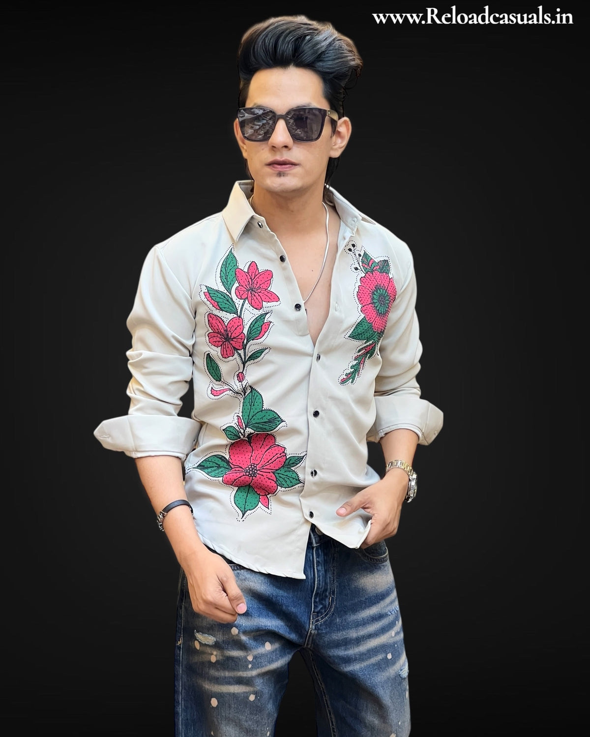 Botanical Royale Embroidered Designer Shirt