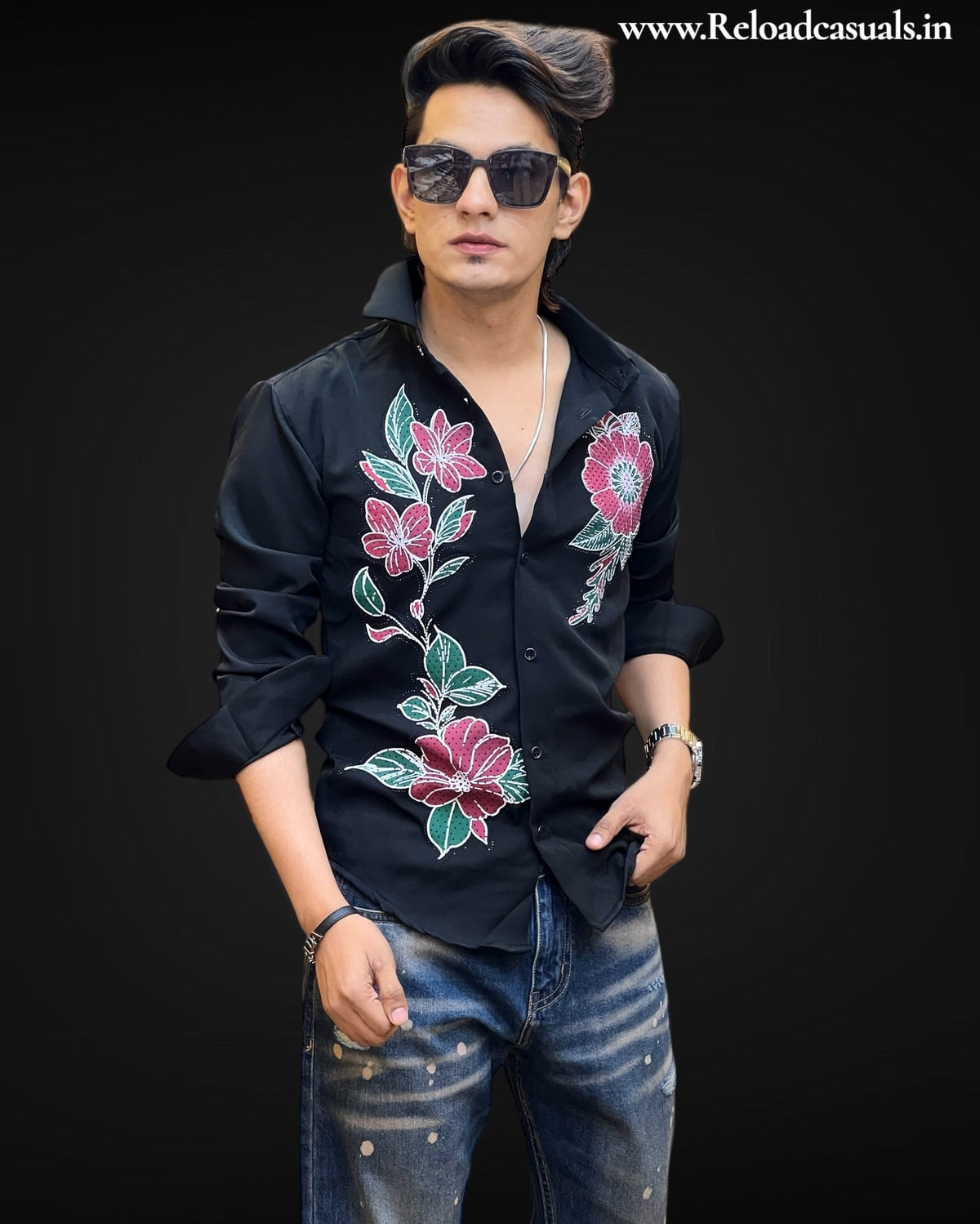 Botanical Royale Embroidered Designer Shirt
