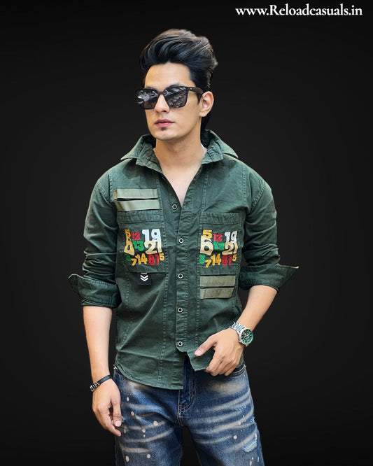 Eagle Crest Military-Inspired Shirt