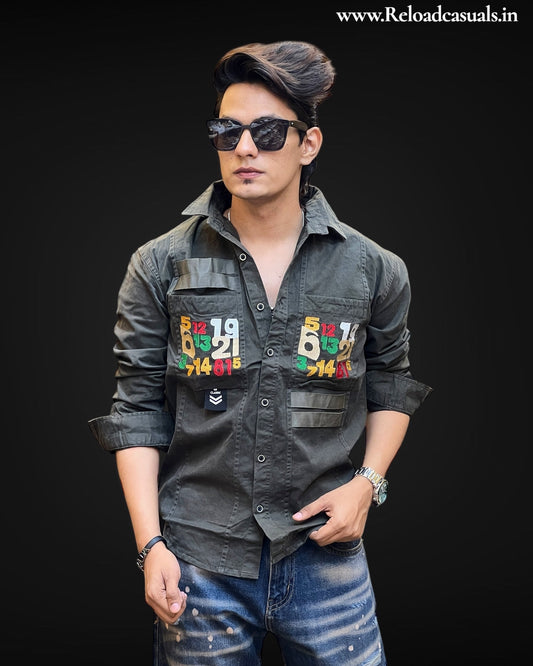 Eagle Crest Military-Inspired Shirt