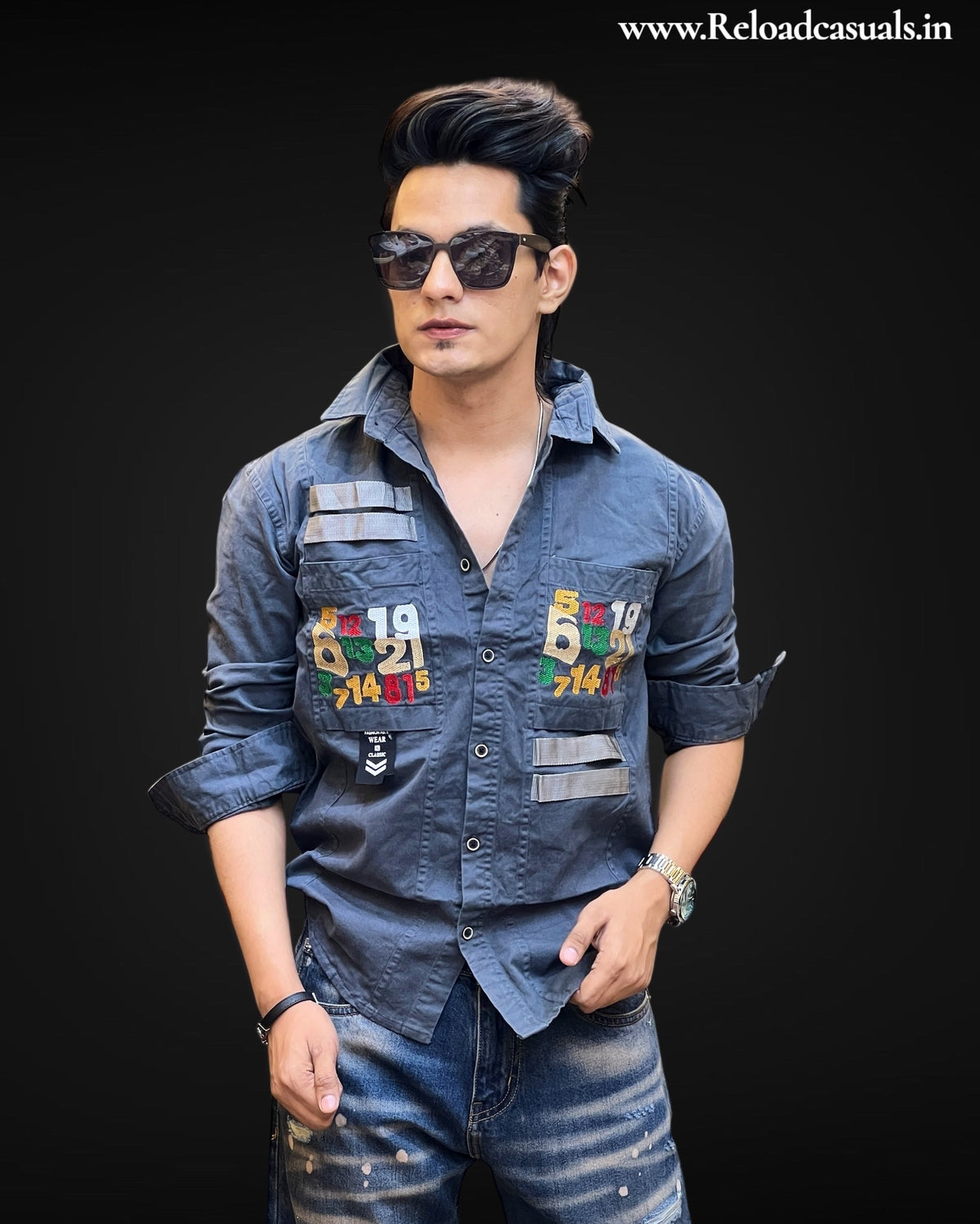 Eagle Crest Military-Inspired Shirt
