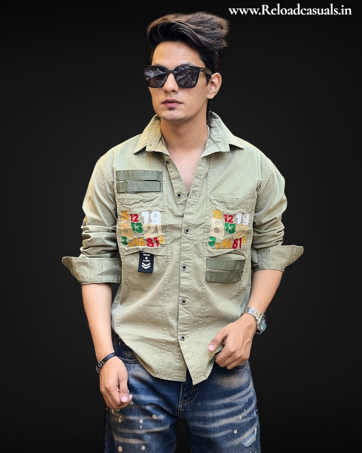 Eagle Crest Military-Inspired Shirt