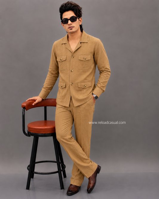 Linen Hunting Bootcut Co-ord Set