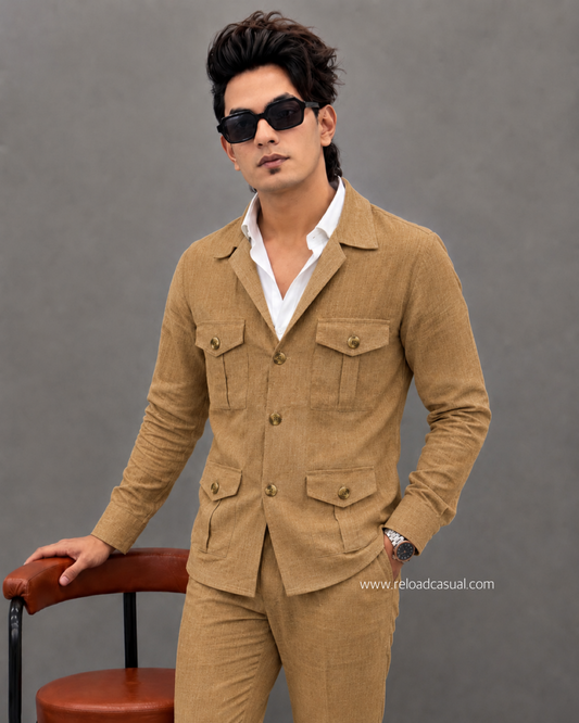 Linen Hunting Bootcut Co-ord Set