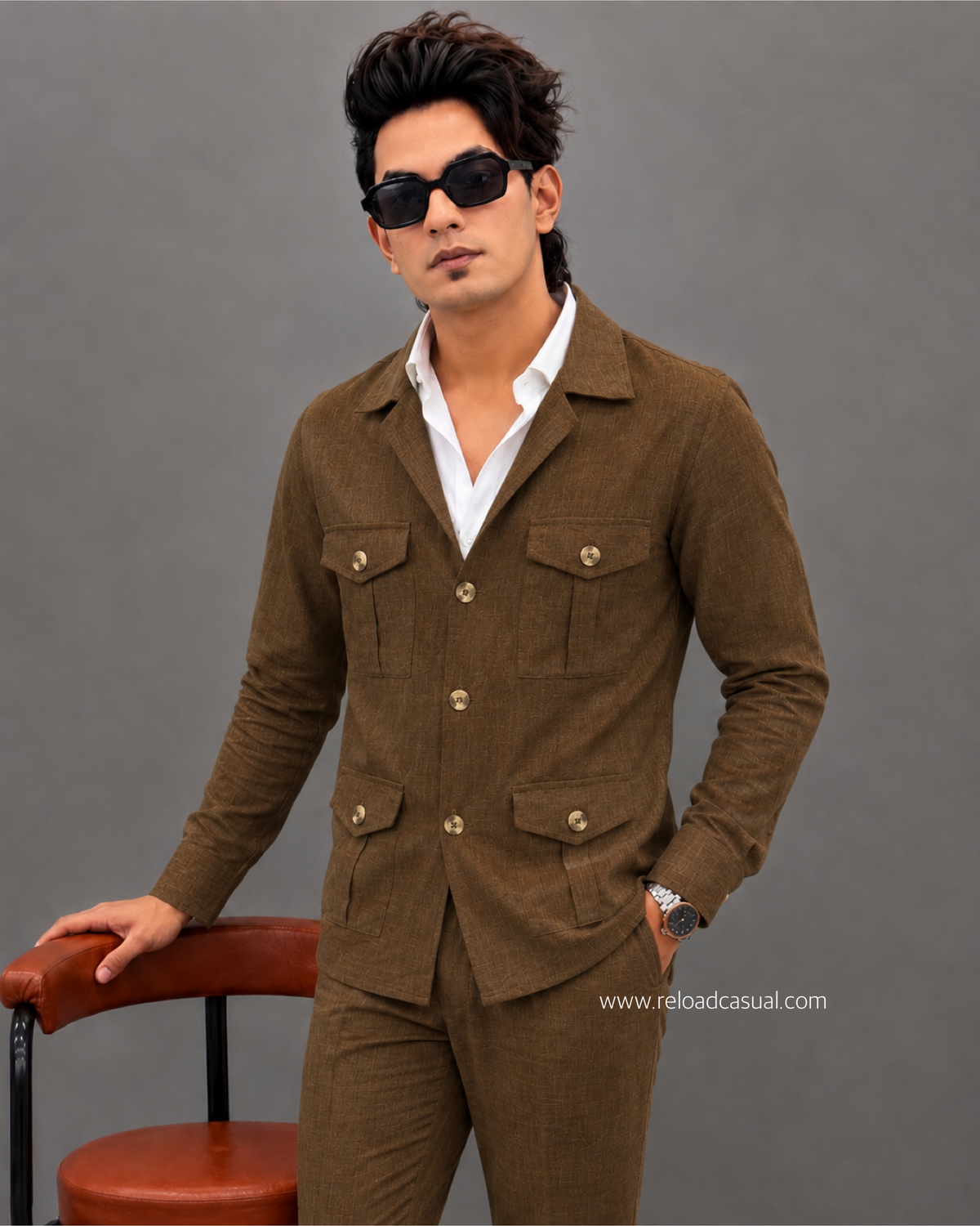 Linen Hunting Bootcut Co-ord Set