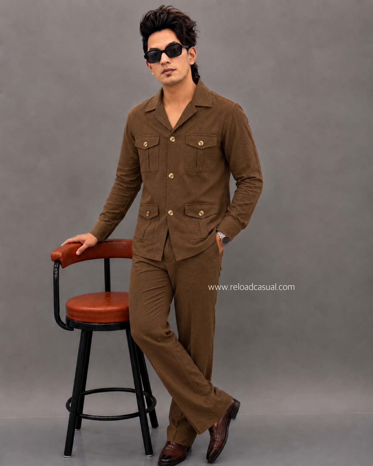 Linen Hunting Bootcut Co-ord Set