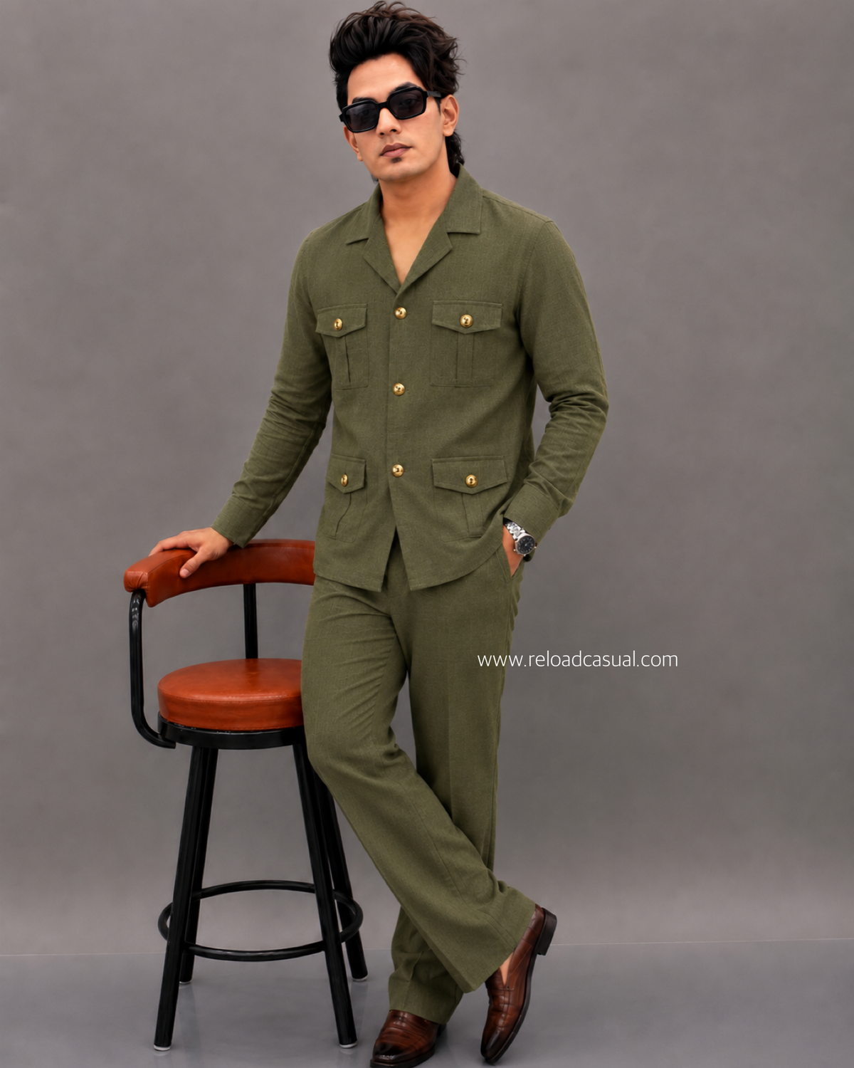 Linen Hunting Bootcut Co-ord Set