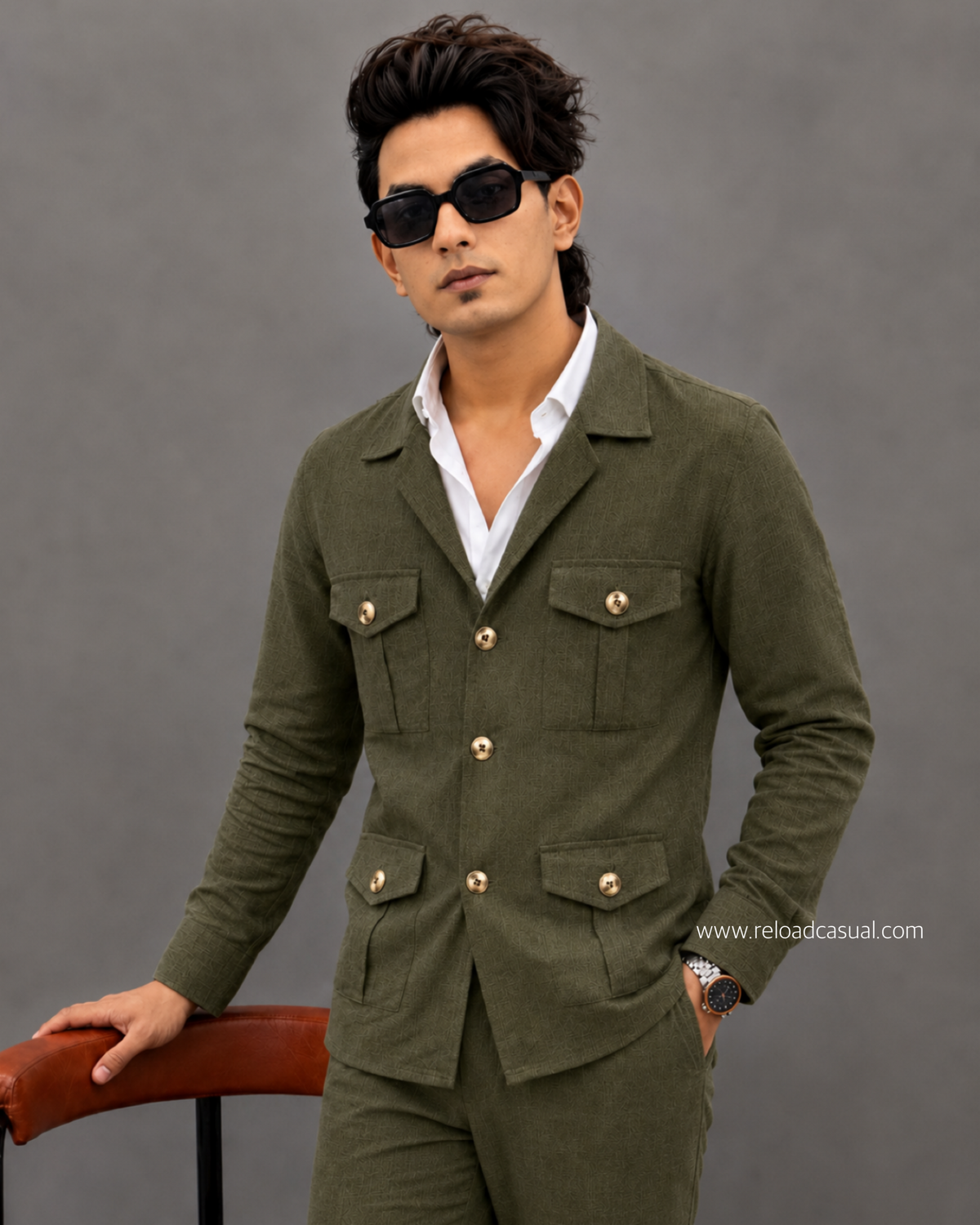 Linen Hunting Bootcut Co-ord Set