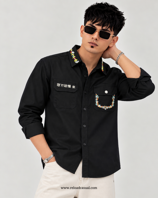 Embroidery Design Rfd Denim Shirt