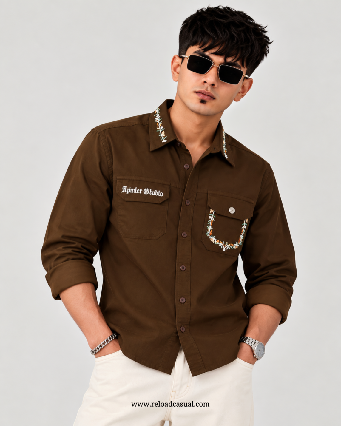 Embroidery Design Rfd Denim Shirt