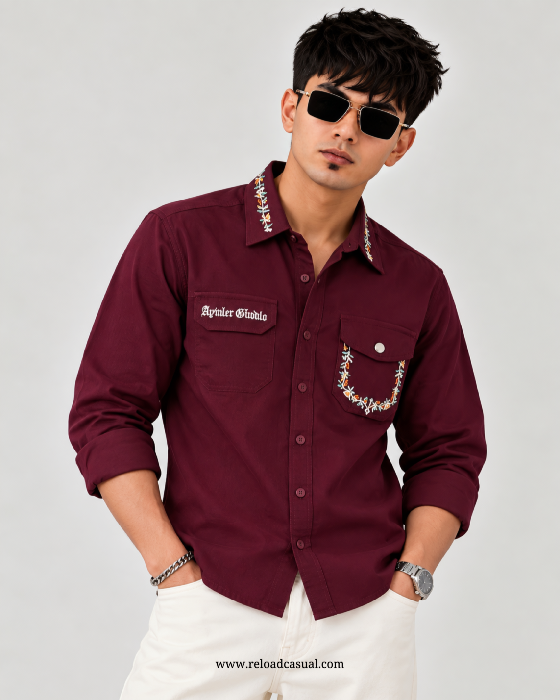 Embroidery Design Rfd Denim Shirt