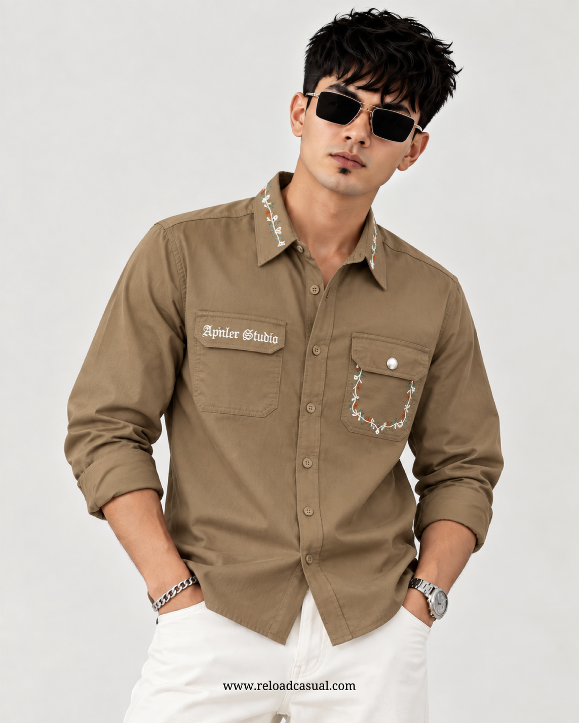 Embroidery Design Rfd Denim Shirt