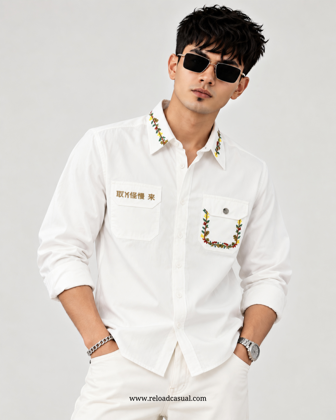 Embroidery Design Rfd Denim Shirt