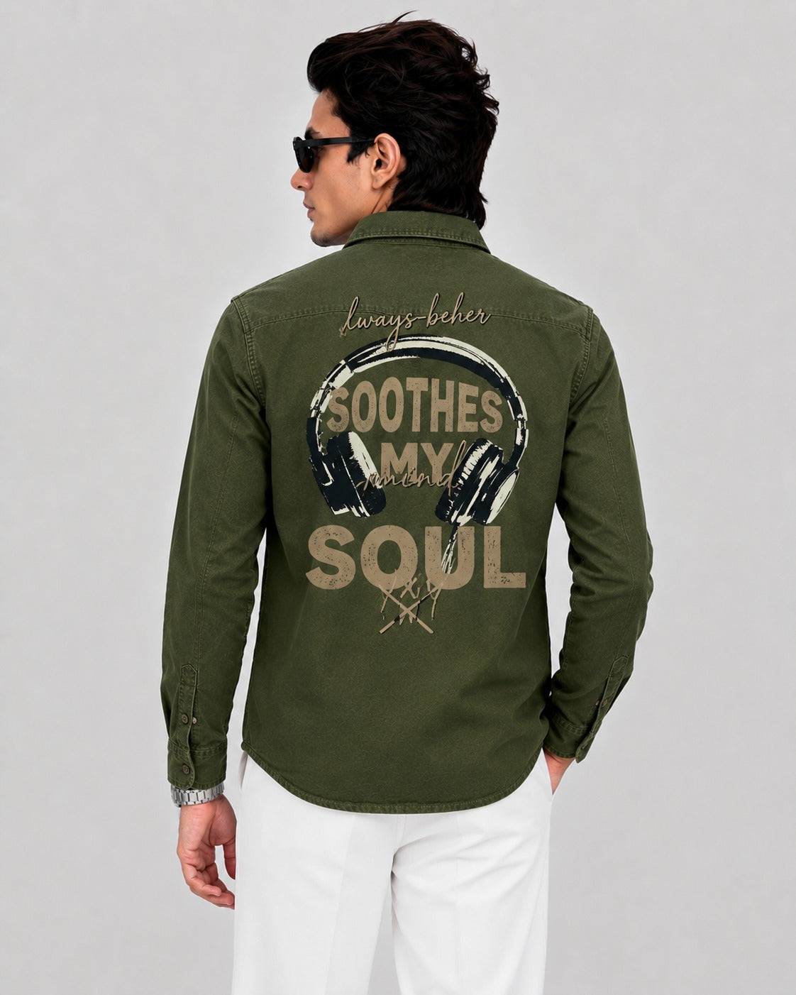 Designer Graphic Flap Pocket Shirt Back Design