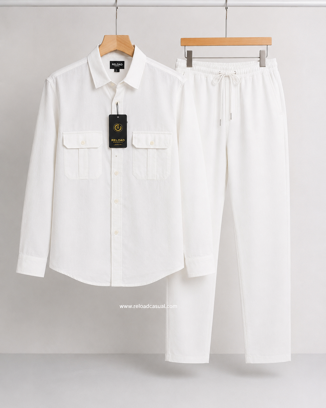 Soft Touch Linen Tracksuit With Flap Pocket