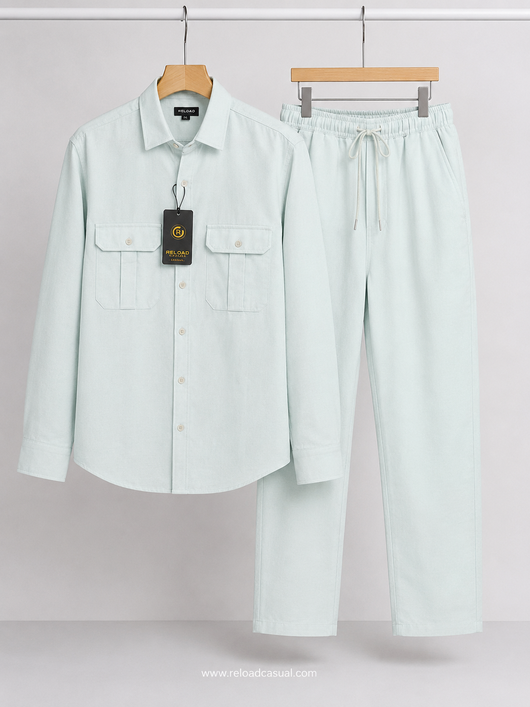 Soft Touch Linen Tracksuit With Flap Pocket
