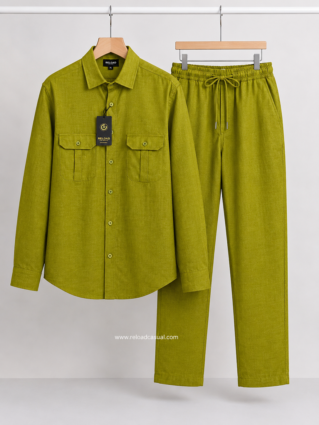 Soft Touch Linen Tracksuit With Flap Pocket