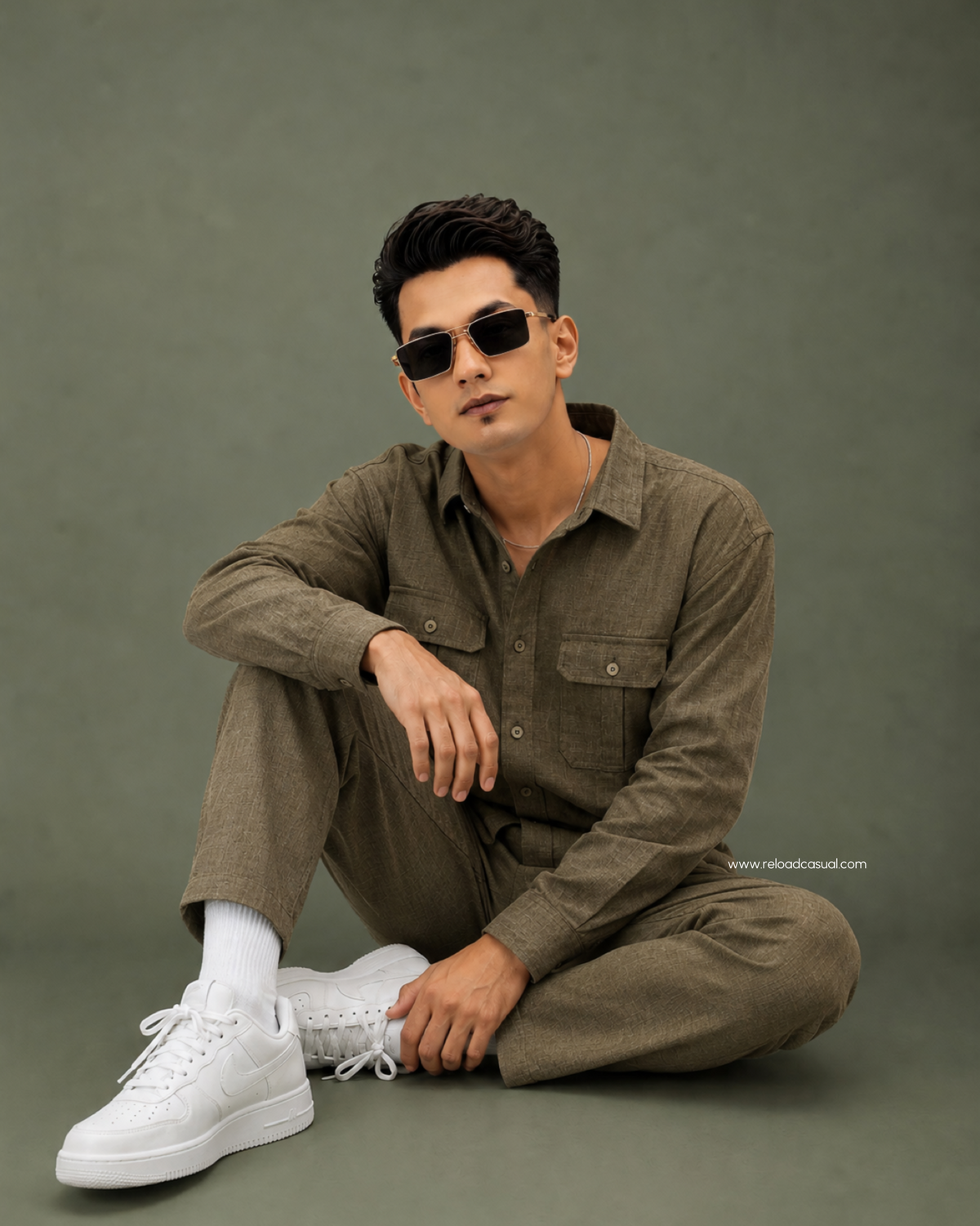 Soft Touch Linen Tracksuit With Flap Pocket