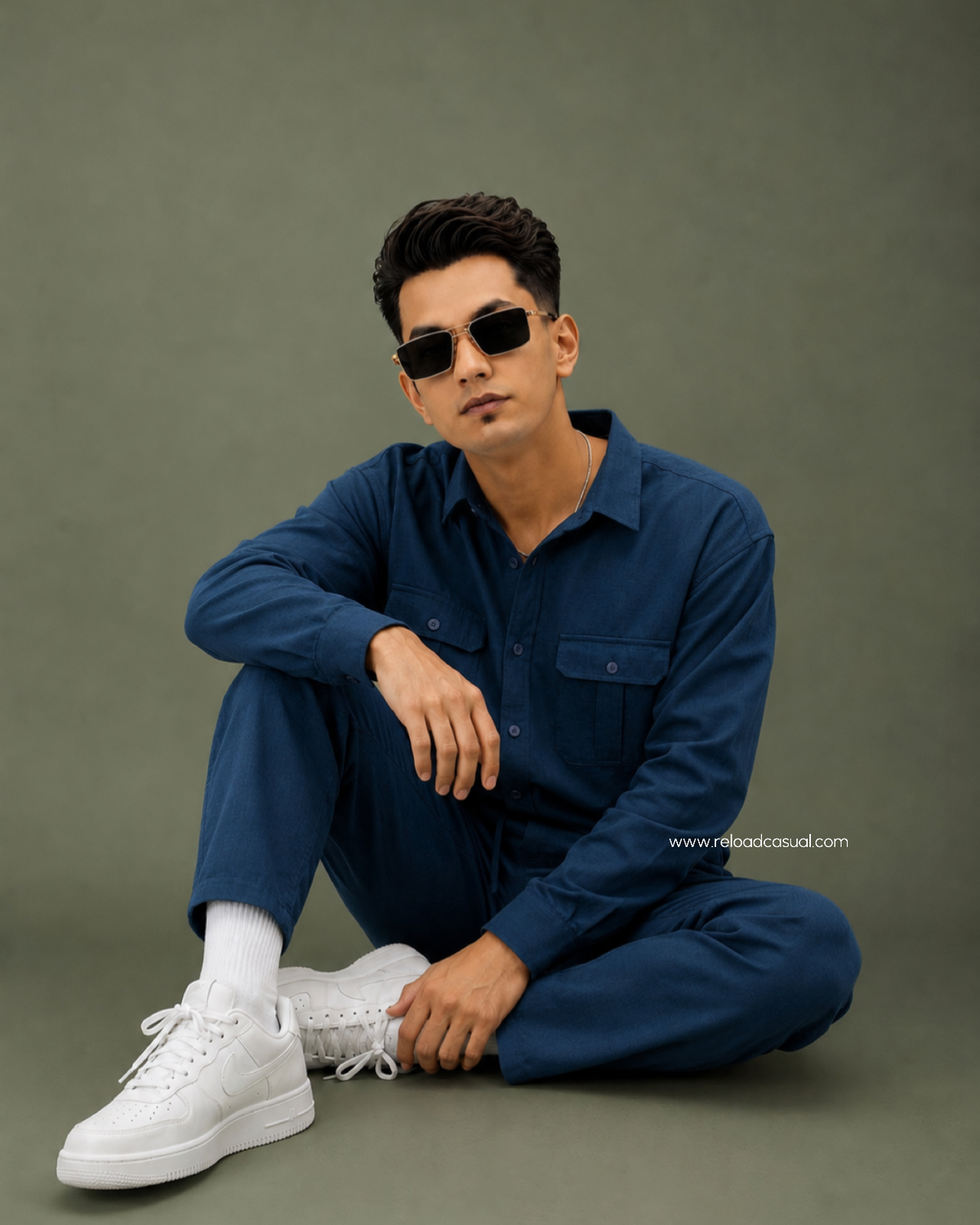 Soft Touch Linen Tracksuit With Flap Pocket