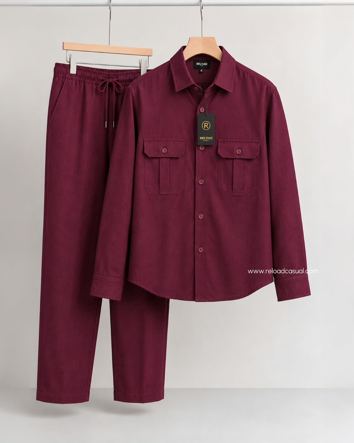 Soft Touch Linen Tracksuit With Flap Pocket