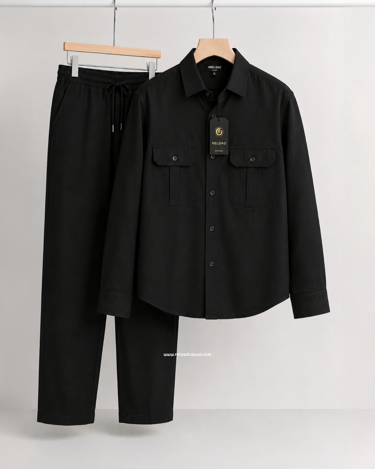 Soft Touch Linen Tracksuit With Flap Pocket