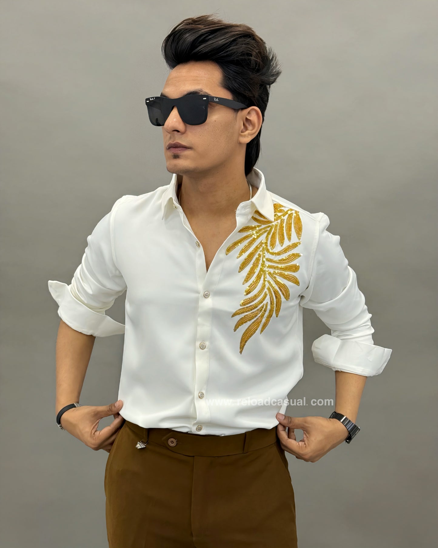 Leaf Gold Design Shirt