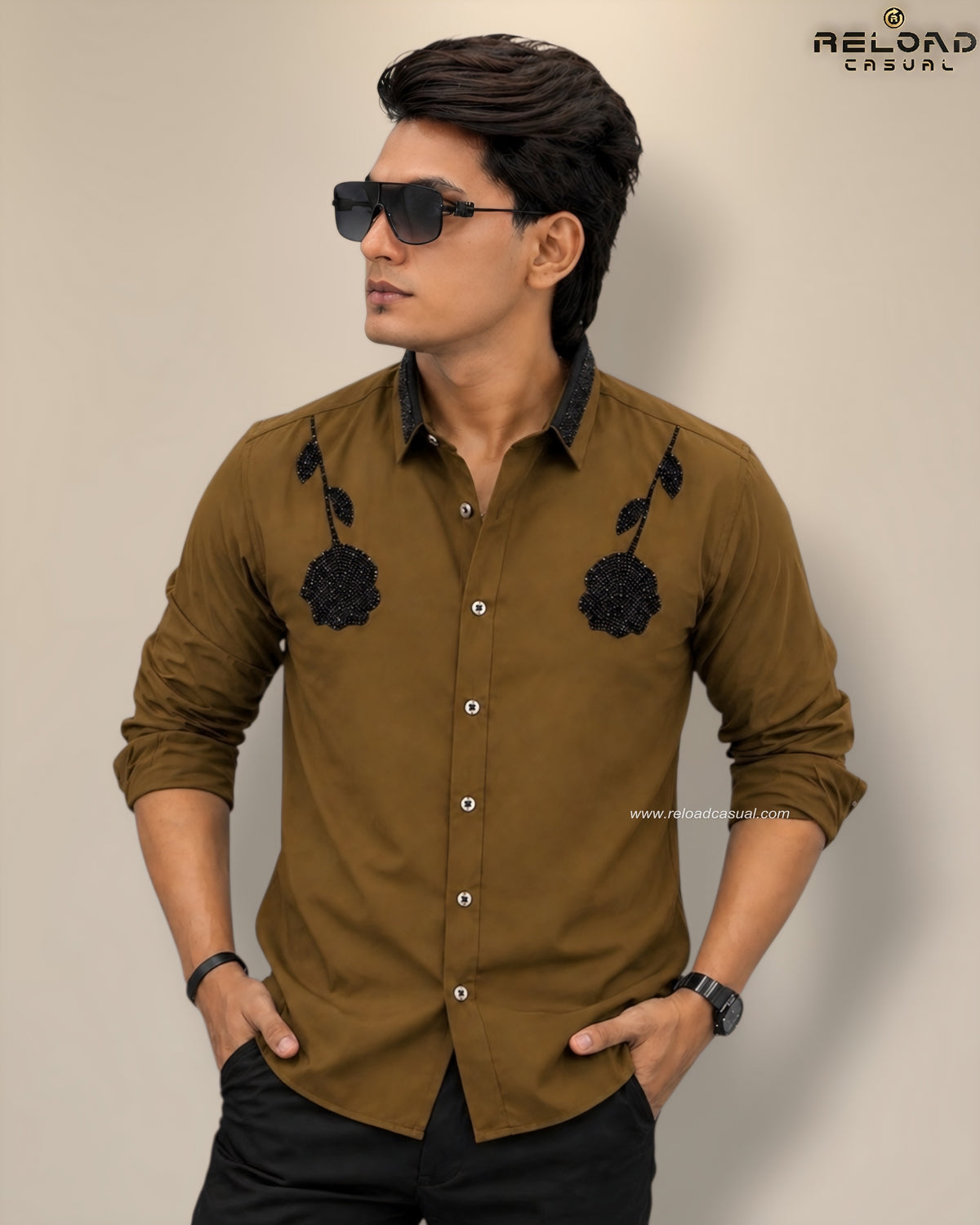Double Rose Lachka Flock Diamond Shirt