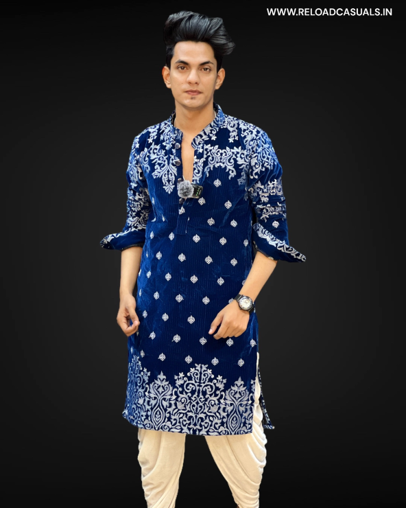 New Heavy Embroidery Dot Leaf Designer Kurta & Pyjama - Combo