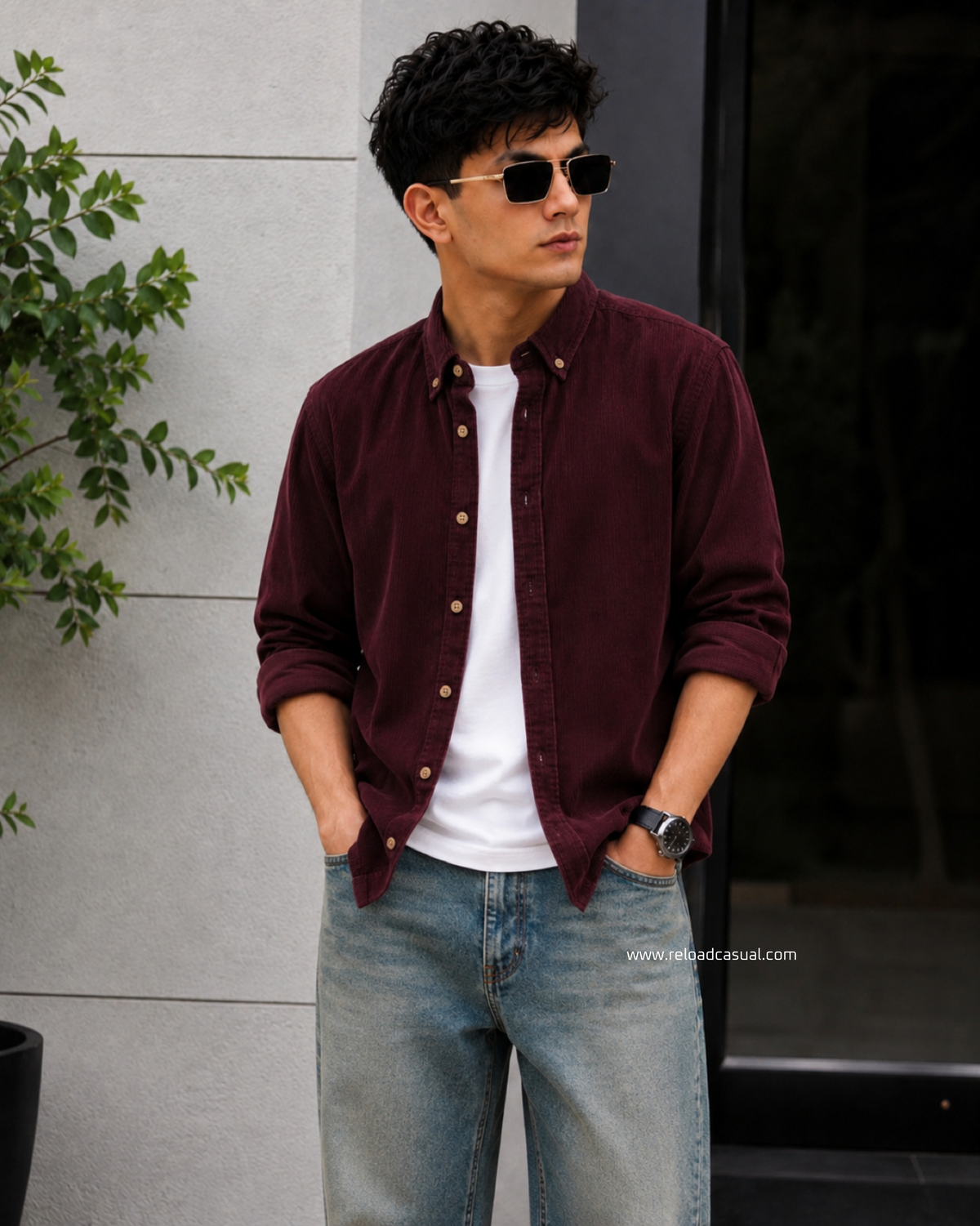 Italian Fit Corduroy Shirt