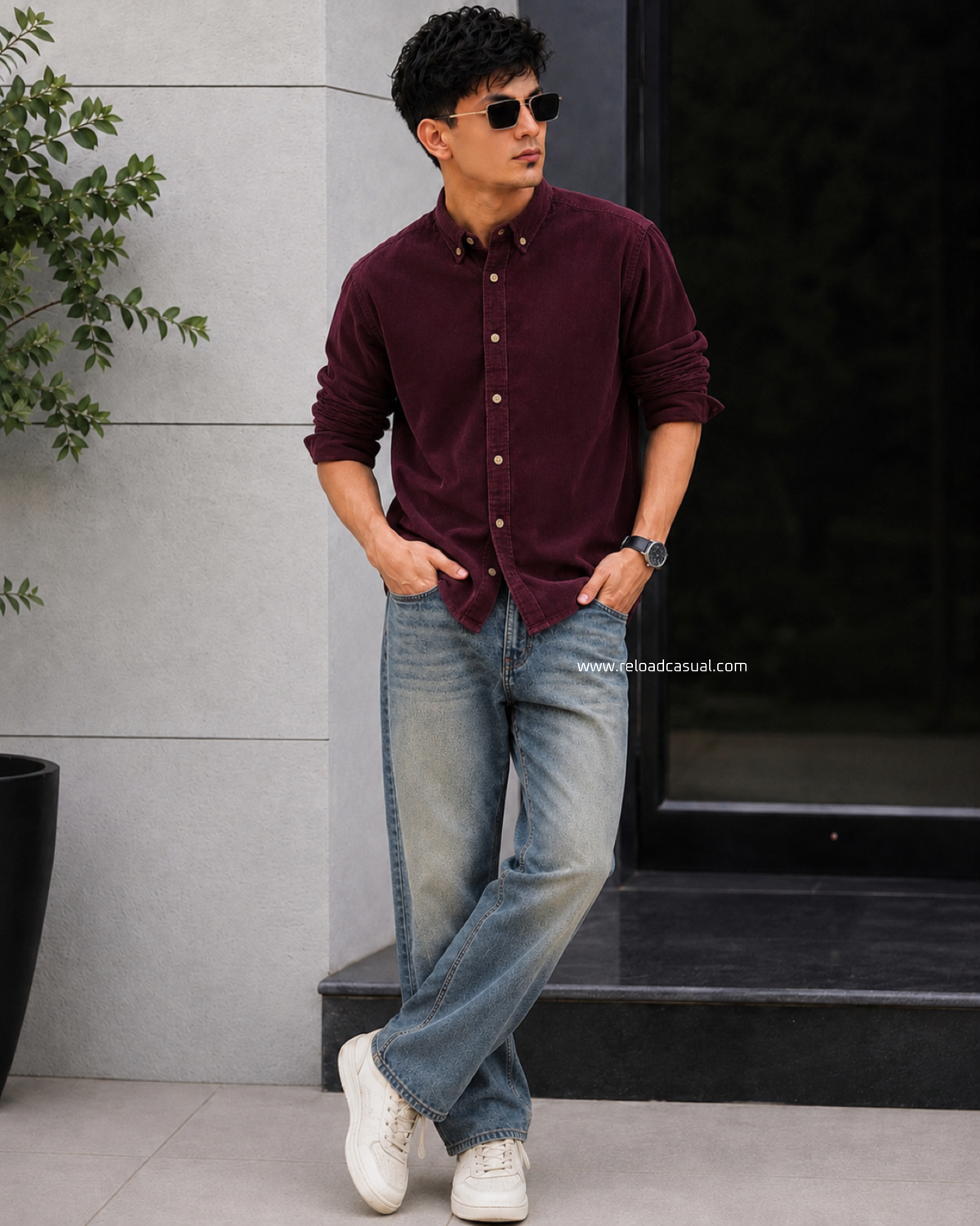 Italian Fit Corduroy Shirt