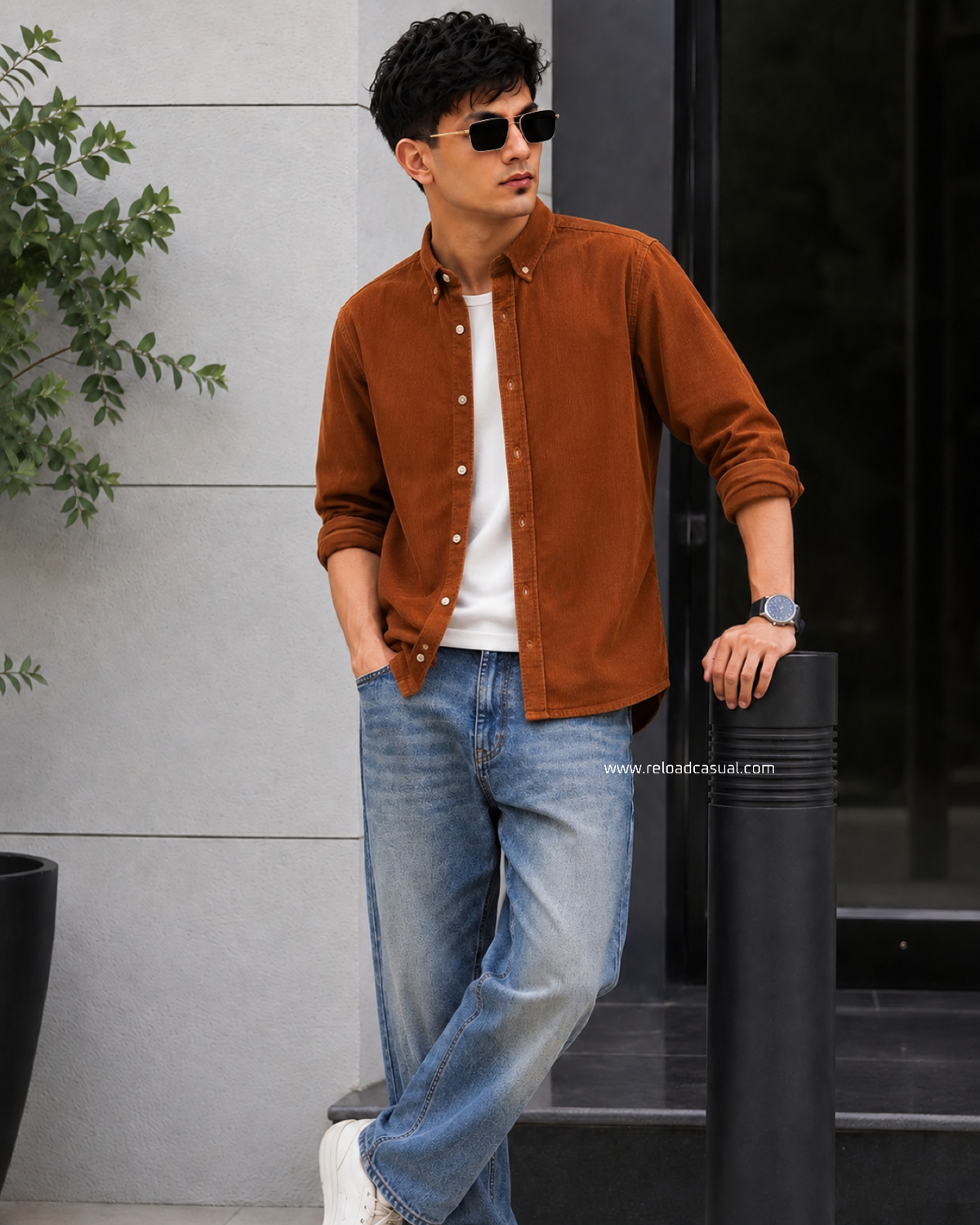 Italian Fit Corduroy Shirt
