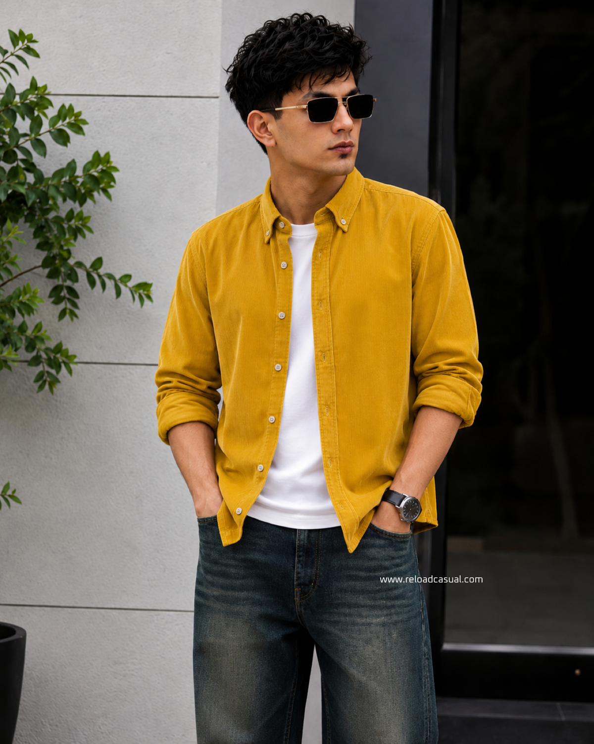 Italian Fit Corduroy Shirt