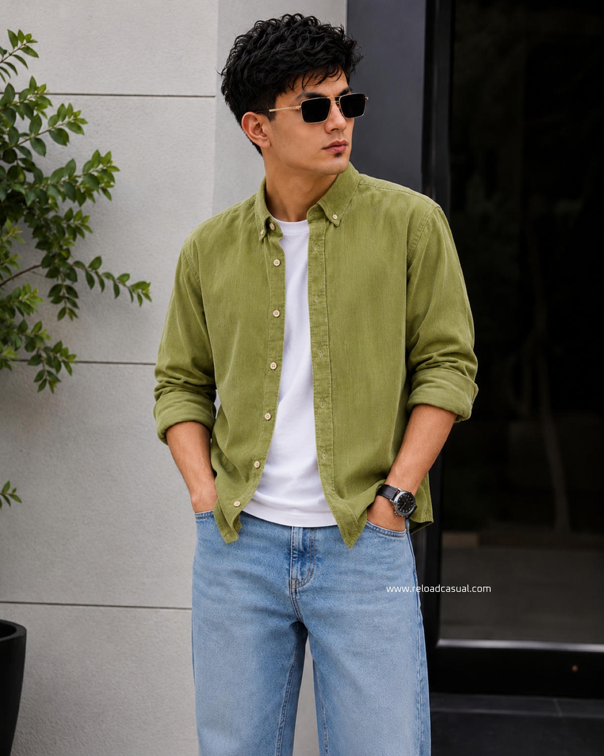 Italian Fit Corduroy Shirt