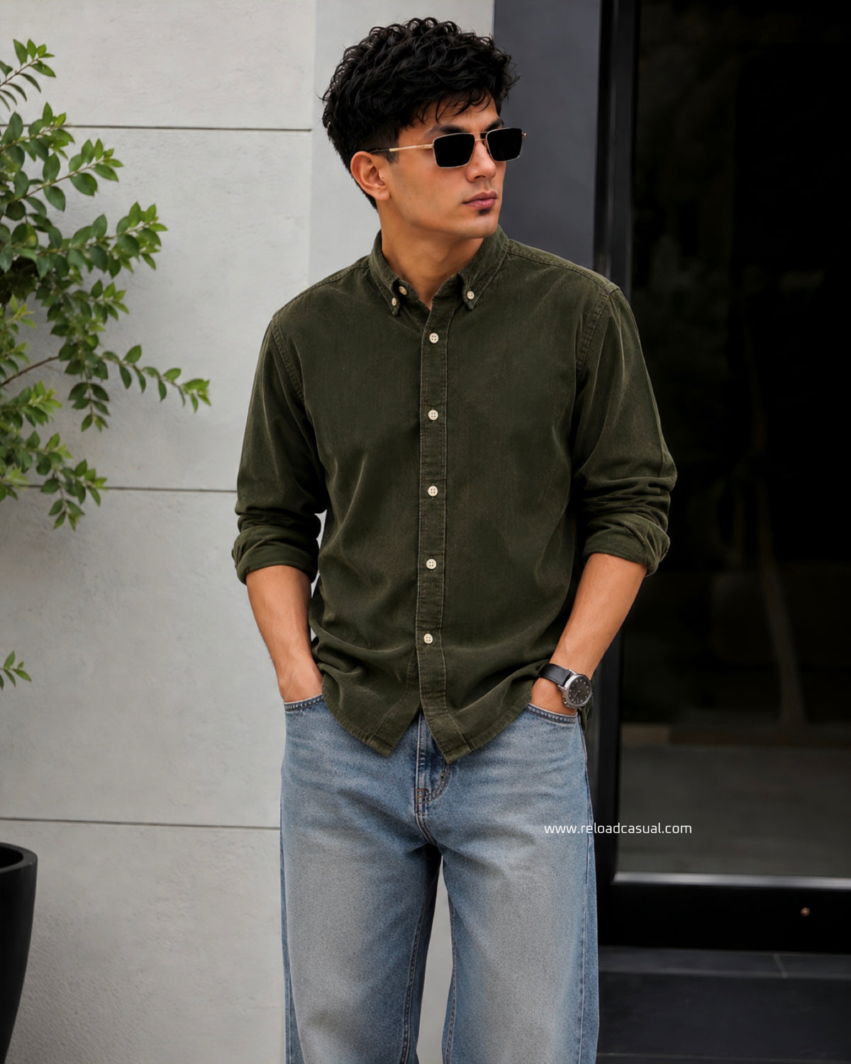 Italian Fit Corduroy Shirt